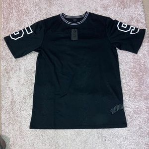 Black Mesh Jersey Shirt